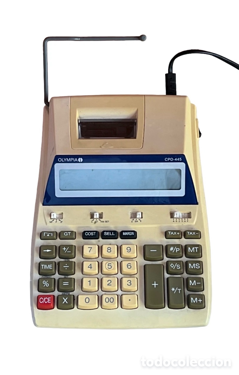 Antig&uuml;edades: Calculadora con impresora Olympia CPD-445 | Funciona | Vintage oficina