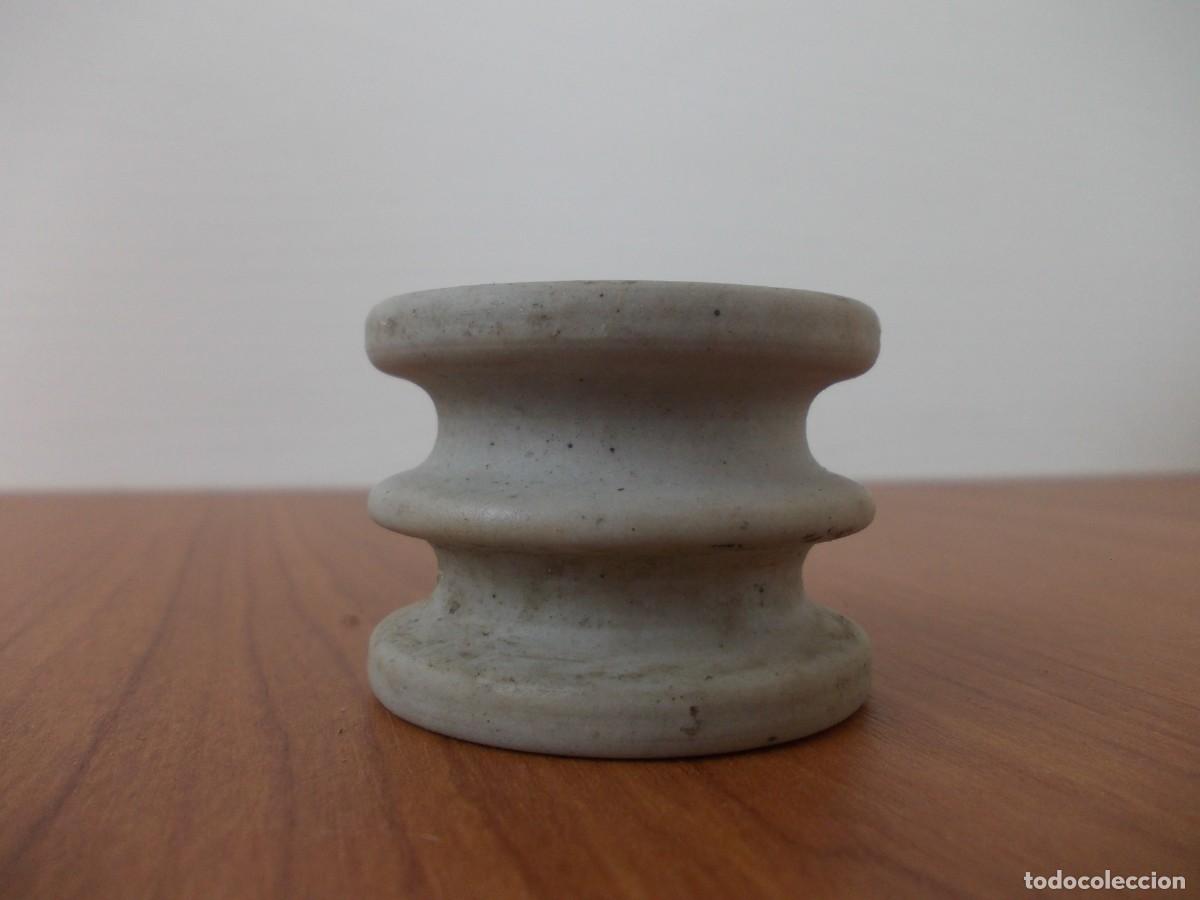 Antiguidades: Aislador cer&aacute;mico antiguo tipo carrete pieza el&eacute;ctrica vintage