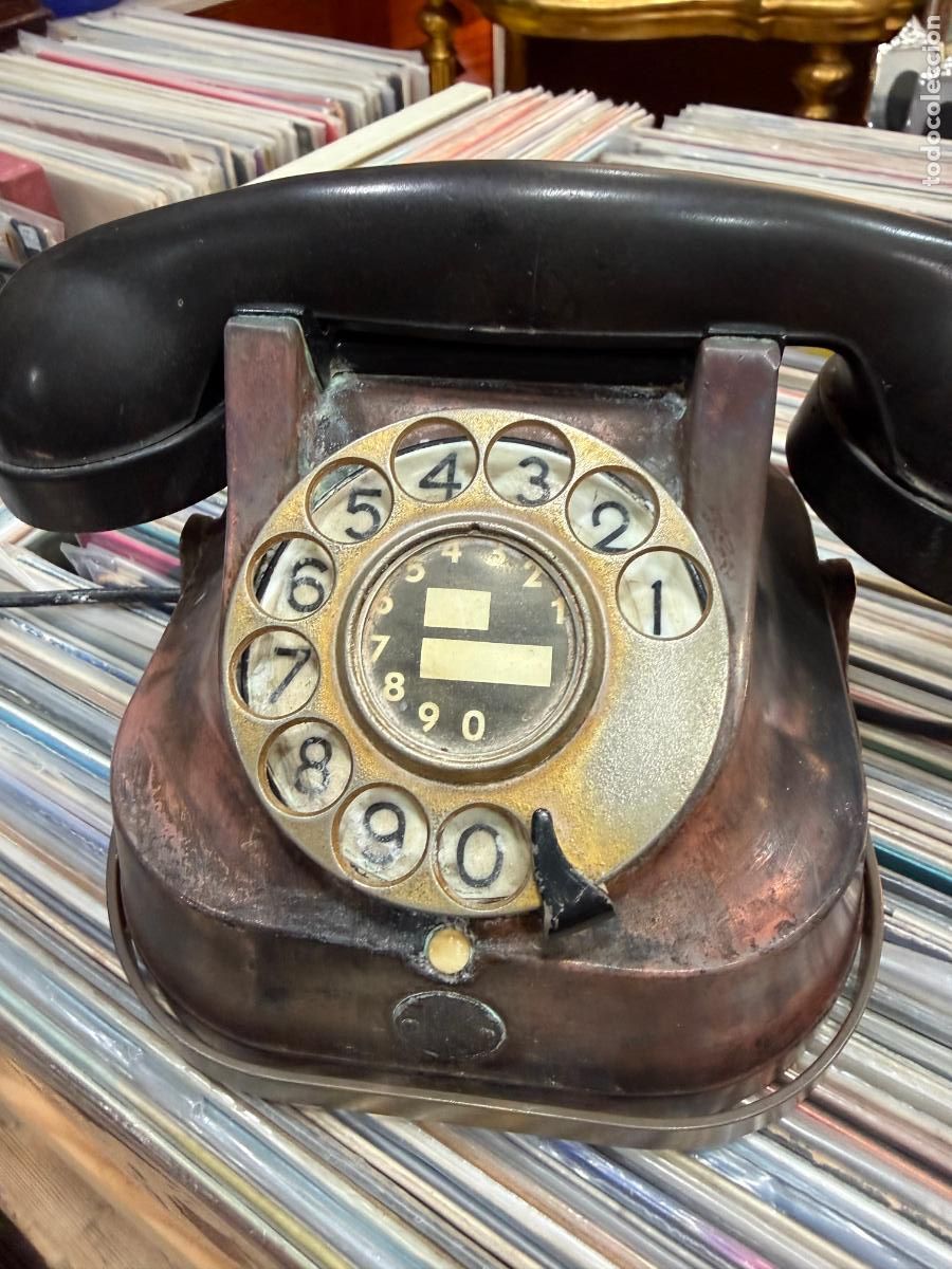 Tel&eacute;fonos: ANTIGUO TELEFONO DE BRONCE Y BAQUELITA - Foto 3