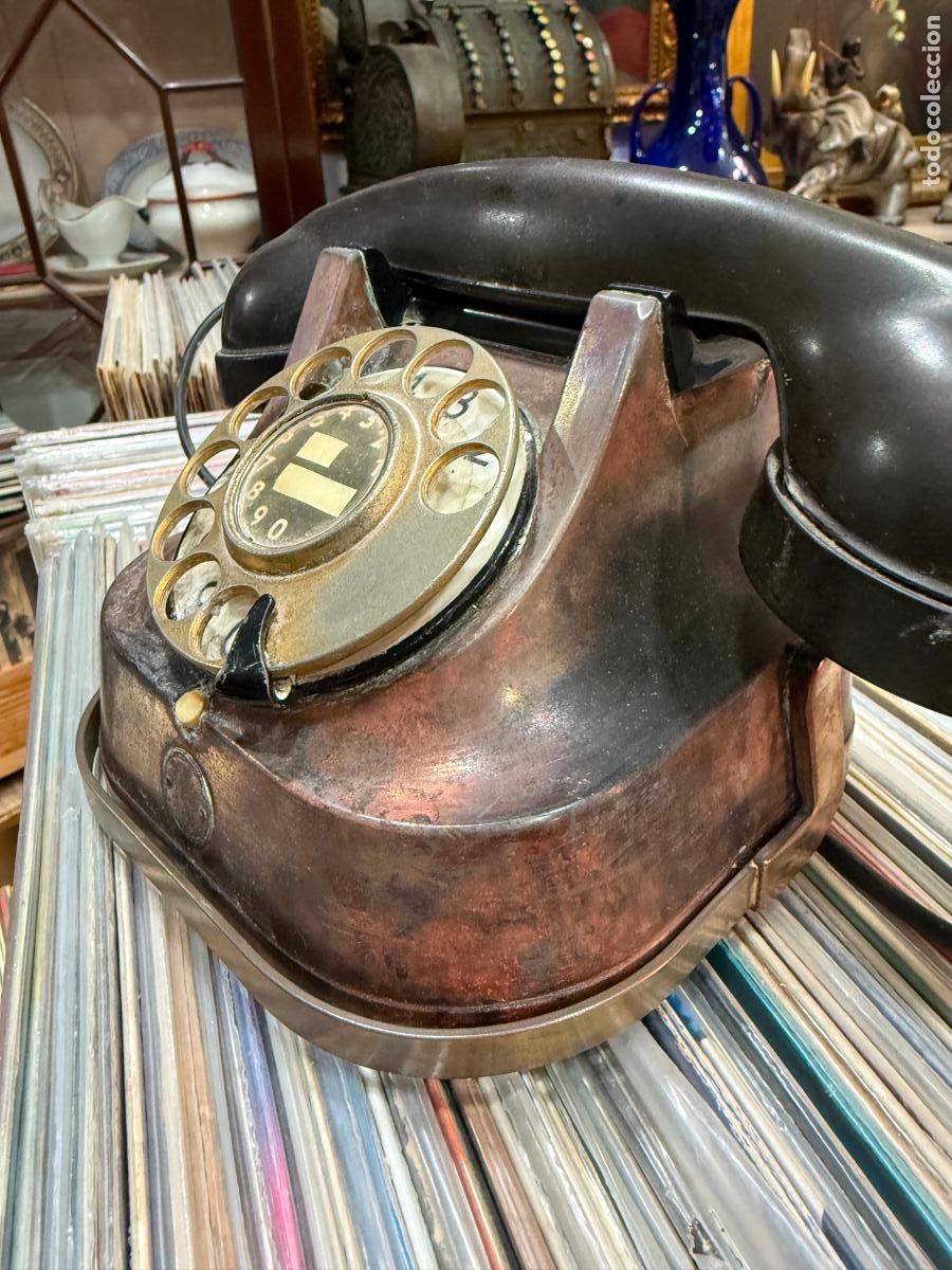 Tel&eacute;fonos: ANTIGUO TELEFONO DE BRONCE Y BAQUELITA - Foto 5