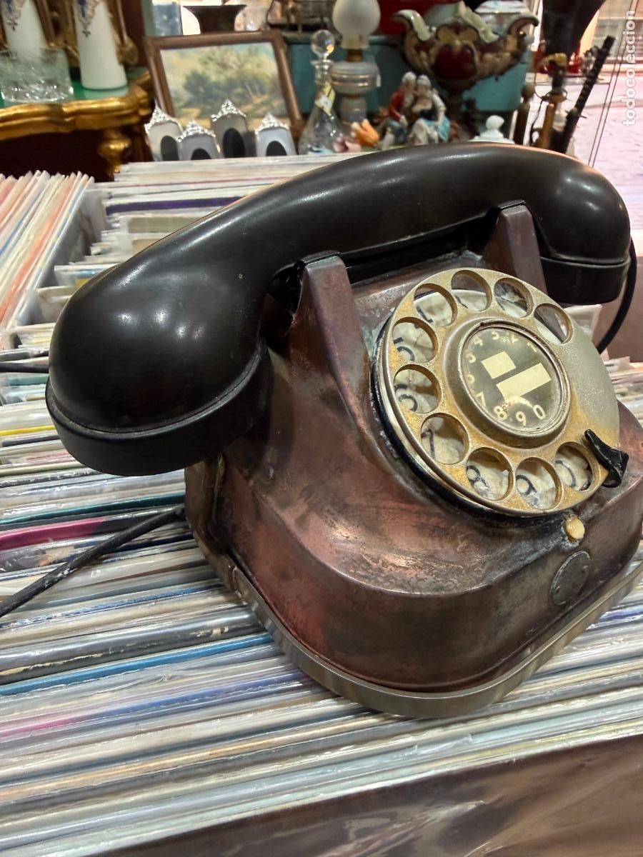 Tel&eacute;fonos: ANTIGUO TELEFONO DE BRONCE Y BAQUELITA - Foto 6