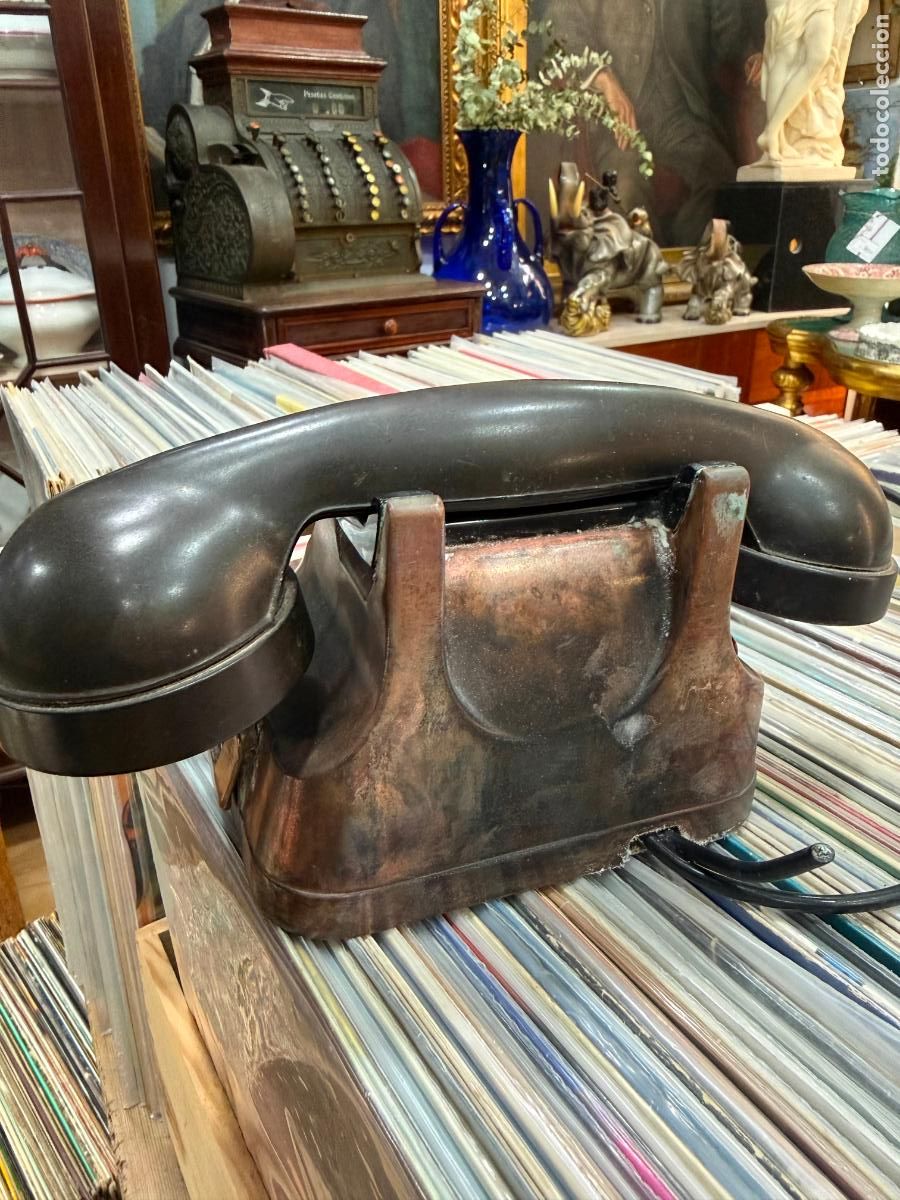 Tel&eacute;fonos: ANTIGUO TELEFONO DE BRONCE Y BAQUELITA - Foto 7