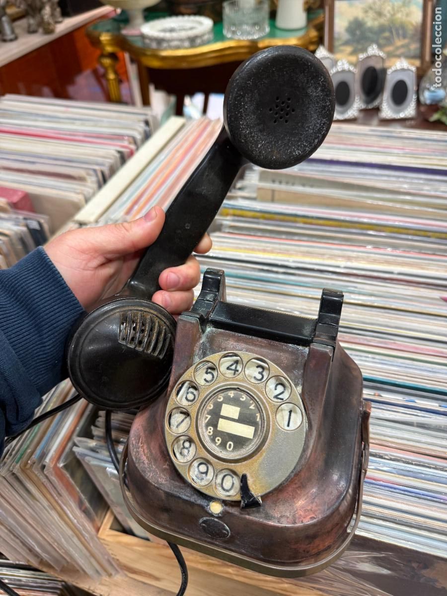 Tel&eacute;fonos: ANTIGUO TELEFONO DE BRONCE Y BAQUELITA - Foto 9