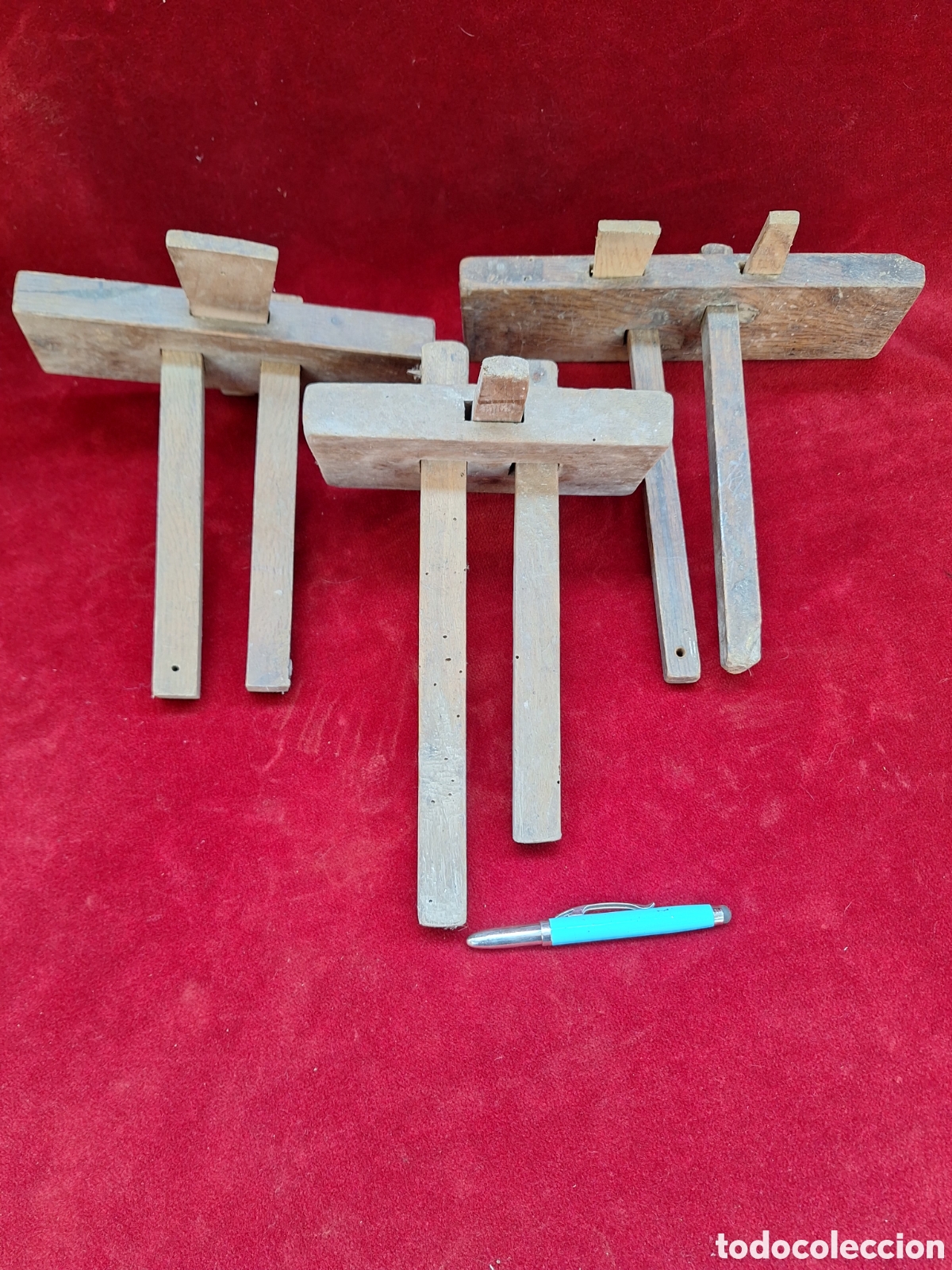 Antig&uuml;edades: Lote 3 antiguos gramiles de carpinteria!