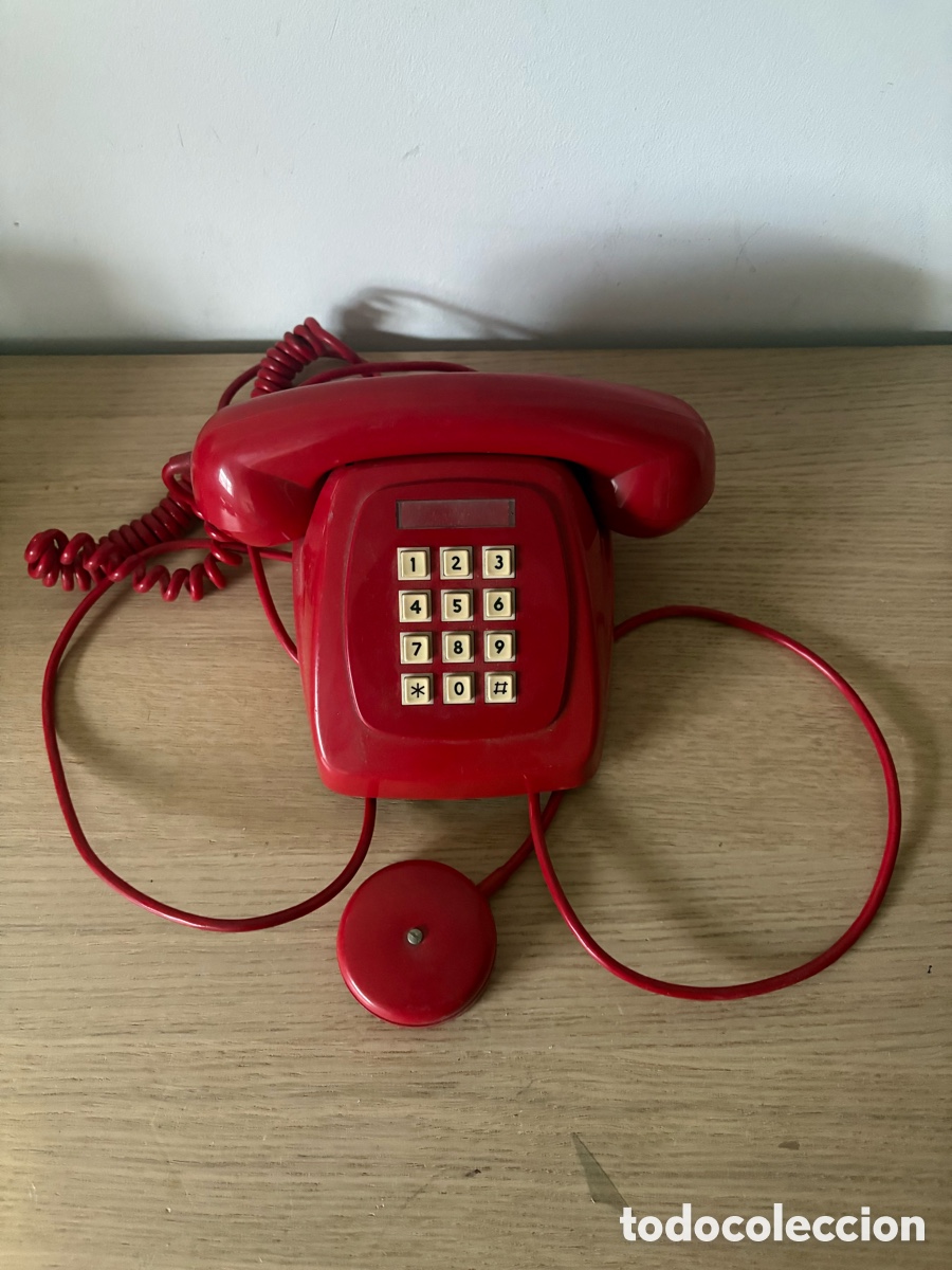 Telefone: Tel&eacute;fono antiguo rojo Citesa
