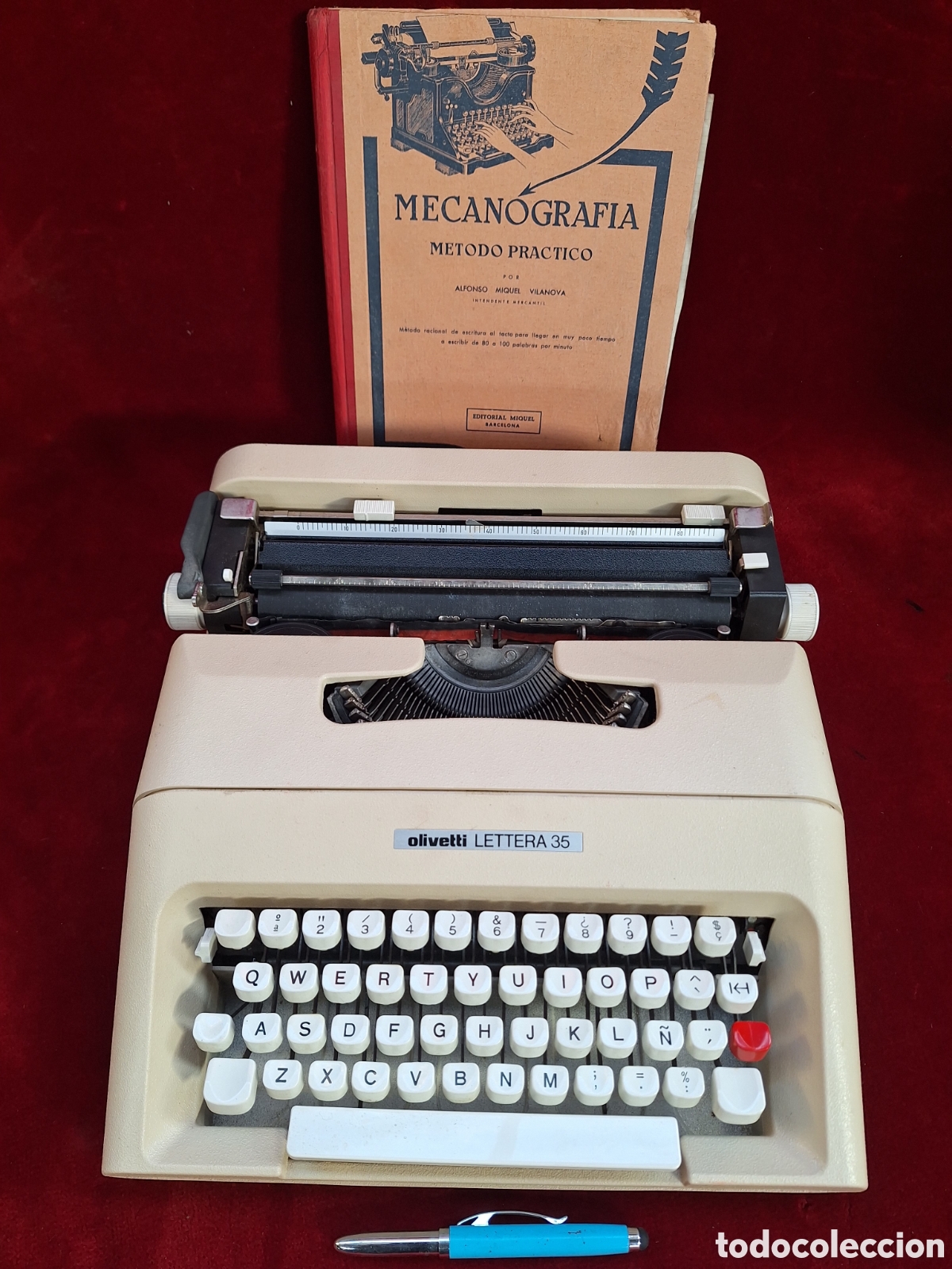 Antiques: Maquina de escribir Olivetti Lettera 35! Fabricada en Espa&ntilde;a a&ntilde;os 70.