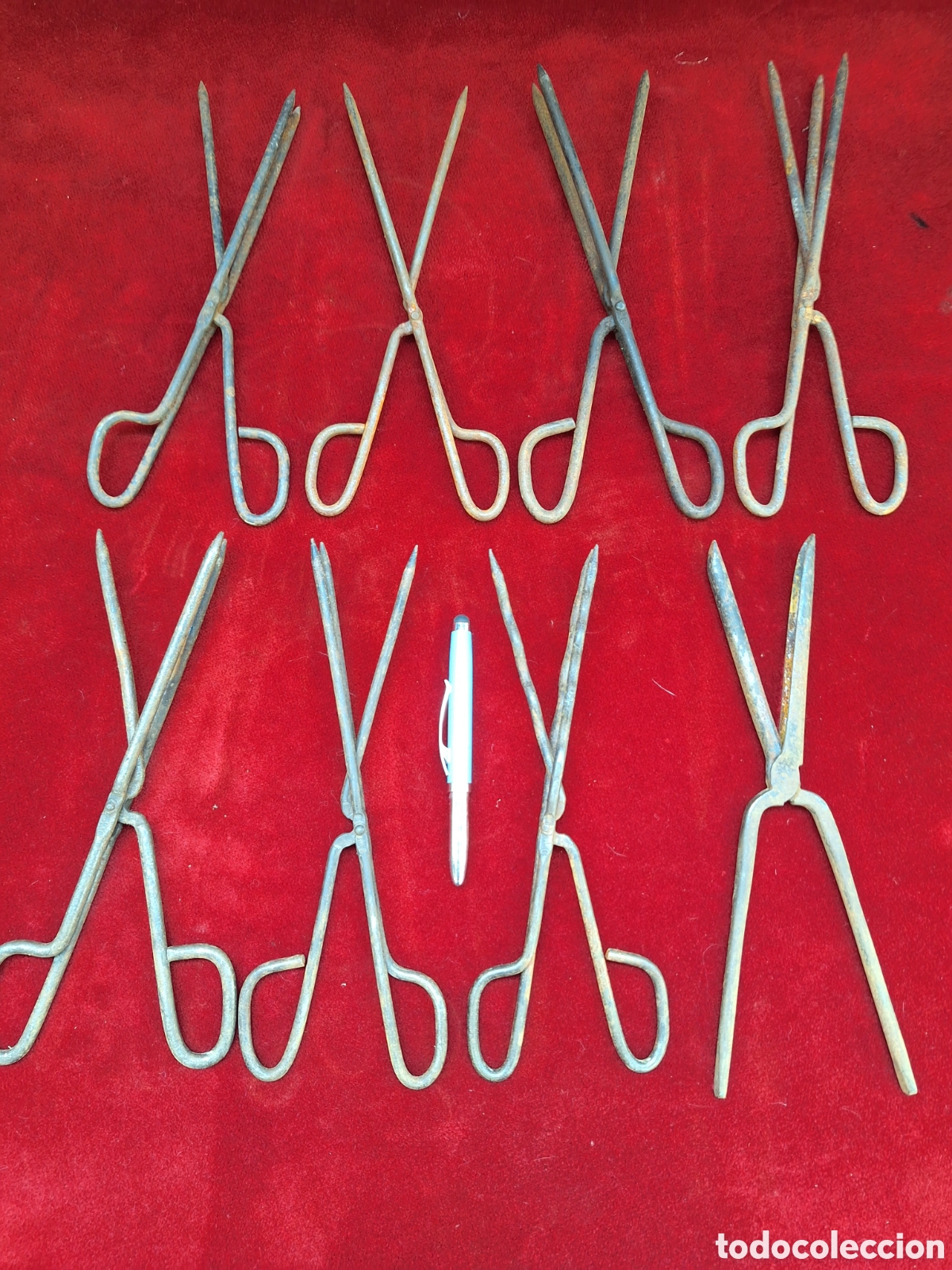 Antig&uuml;edades: Gran lote de antiguas tenazas de peluqueria! Principios S XX.