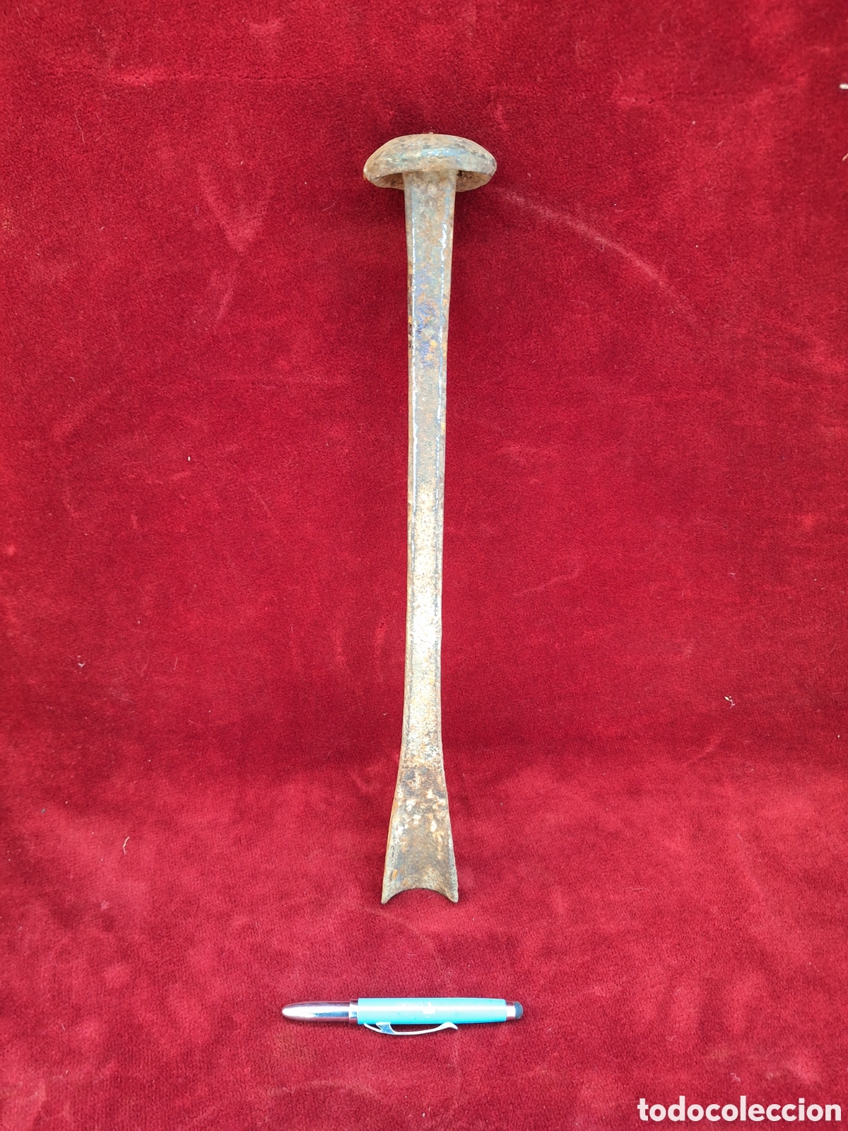 Antig&uuml;edades: Antigua gubia grande de hierro forjado!