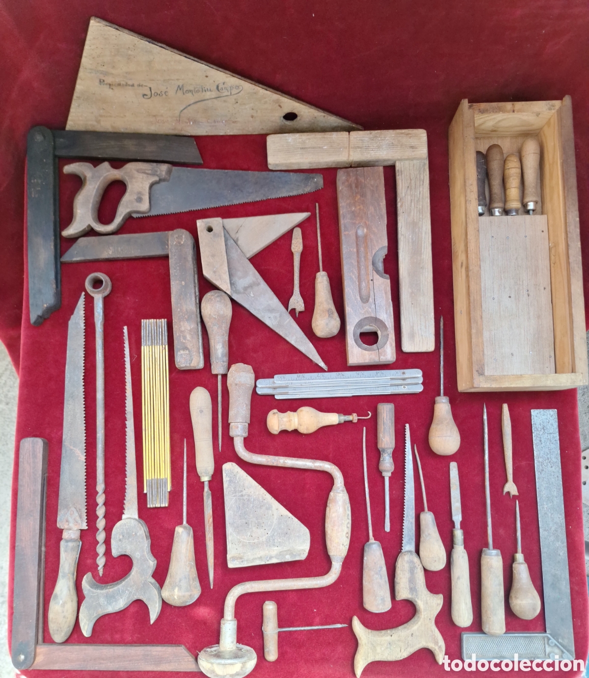 Antig&uuml;edades: Enorme lote de antiguas herramientas de carpinteria!