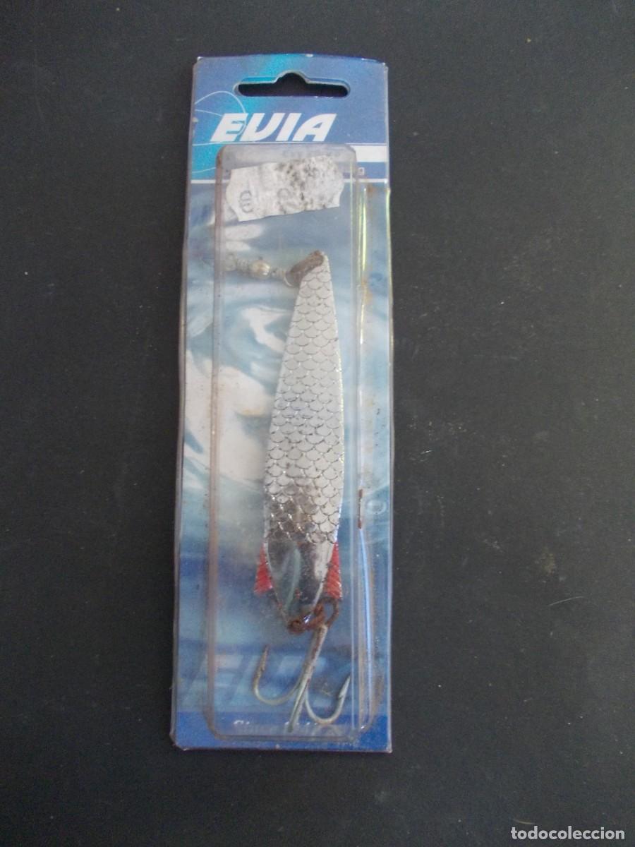 Oggetti Antichi: Se&ntilde;uelo EVIA Evy 28g 90mm cucharilla met&aacute;lica pesca depredadores aventura r&iacute;o lago vintage
