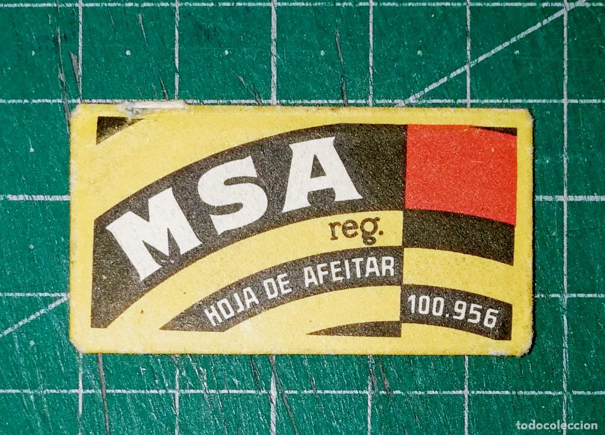Antig&uuml;edades: HOJA DE AFEITAR MSA UNIVERSAL. Reg. 100.956. La Hoja Cumbre. - Juan Vollmer, S.A., &iquest;a&ntilde;os 50-60?