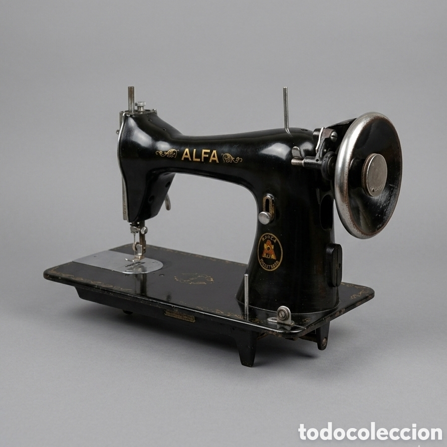 Antig&uuml;edades: MAQUINA DE COSER ALFA S.A. EIBAR - BIEN CONSERVADA - Foto 5