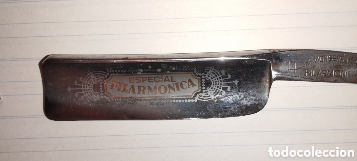 Antig&uuml;edades: ANTIGUA NAVAJA DE AFEITAR FILARMONICA 14 ESPECIAL JOSE MONTSERRAT POU - A&Ntilde;OS 1930