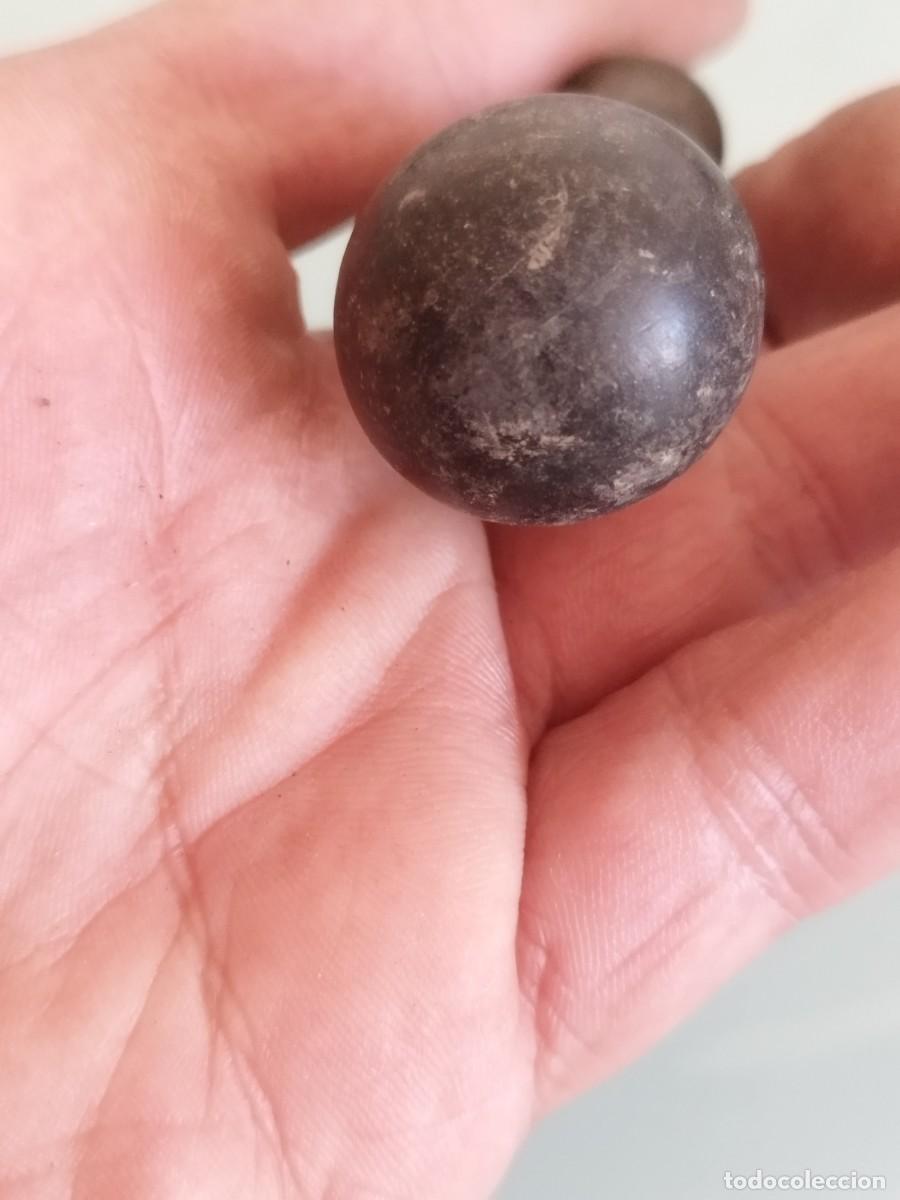 Antig&uuml;edades: Antiguo mango de madera, de sello o herramienta a identificar, - Foto 4