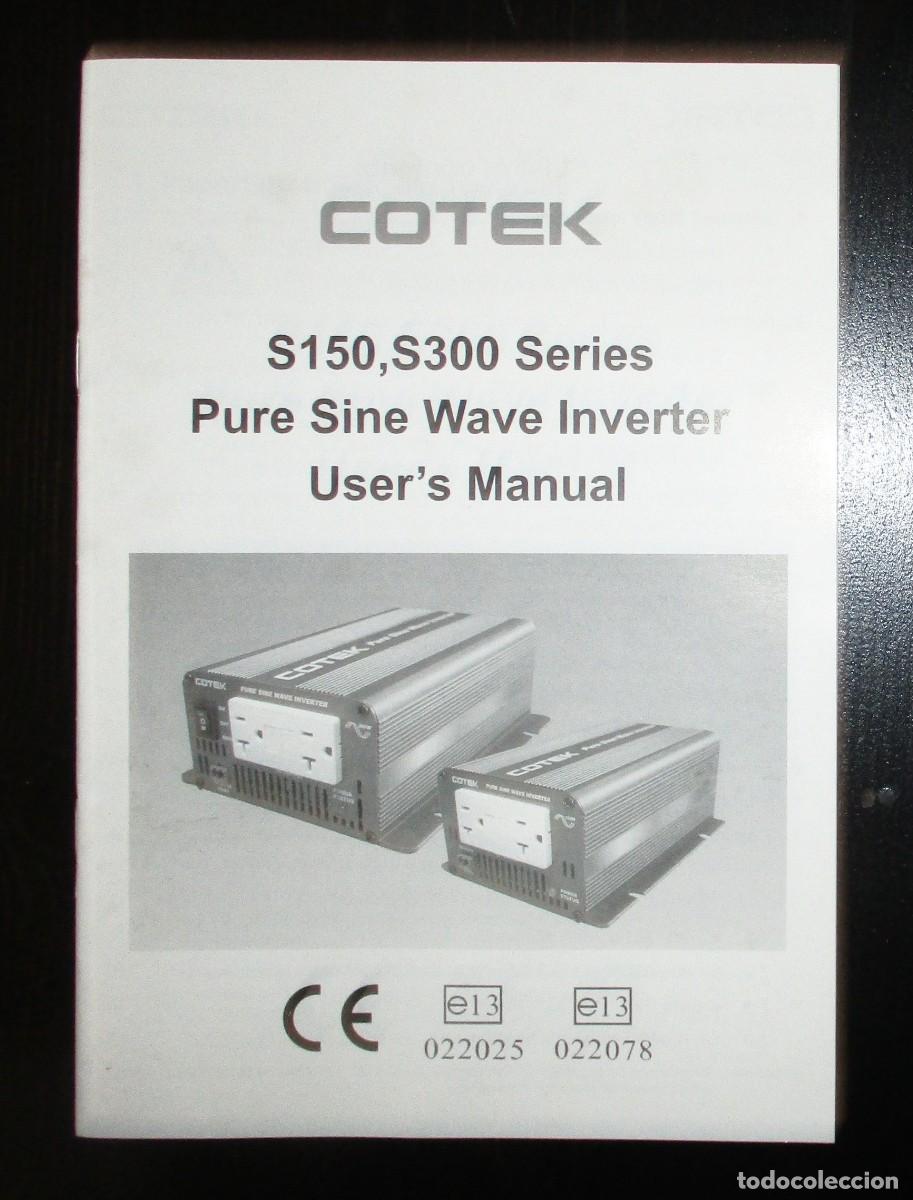 Antig&uuml;edades: INVERSOR DE ONDA SENOIDAL COTEK S150. A 150 W. - Foto 13