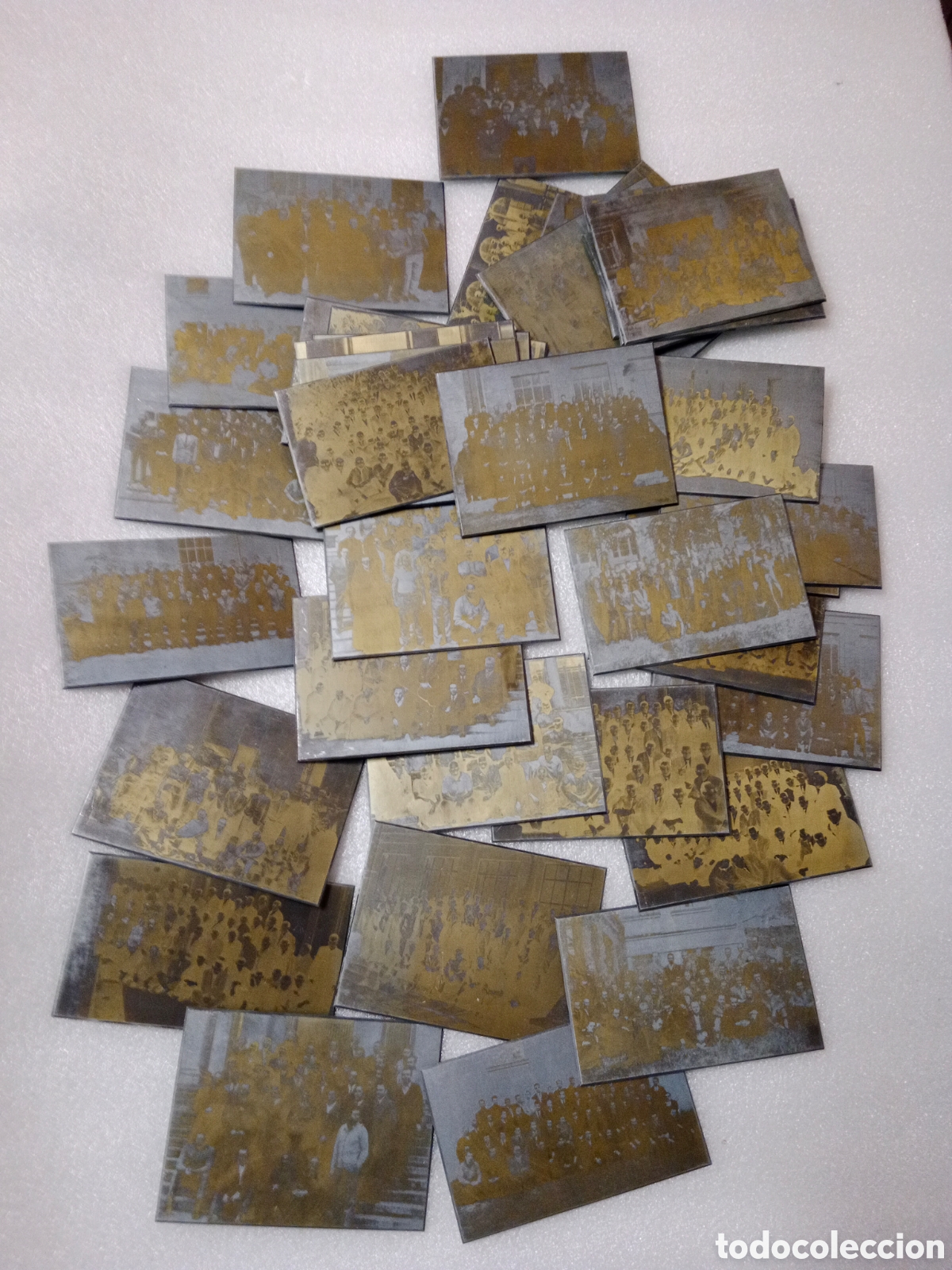 Antig&uuml;edades: Lote 40 placas imprenta SXX coleccionismo gr&aacute;fico t&eacute;cnico profesiones