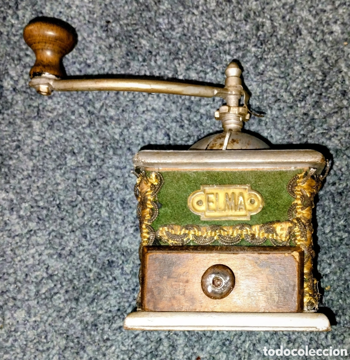 Oggetti Antichi: antiqu&iacute;simo MOLINILLO DE CAF&Eacute; marca ELMA en NORMAL ESTADO con se&ntilde;ales de uso y del paso del tiempo