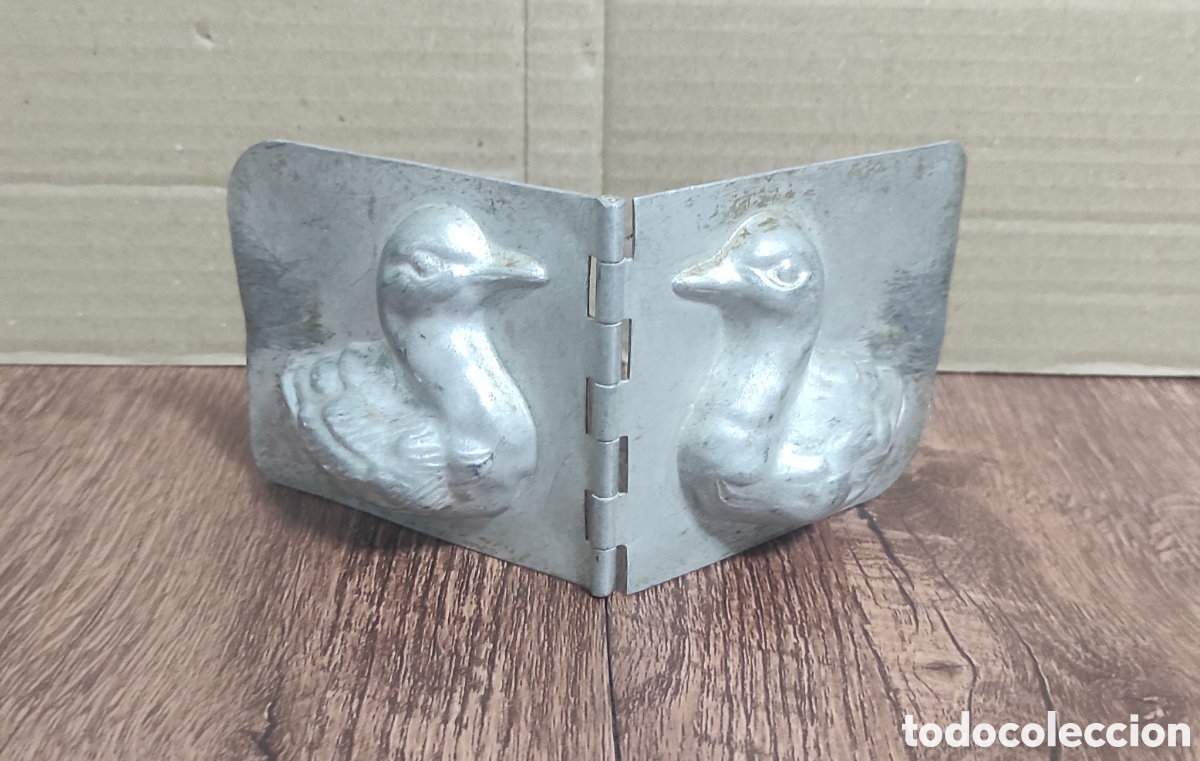 Antiques: ANTIGUO MOLDE MET&Aacute;LICO PARA CHOCOLATE - FIGURA DE PATO
