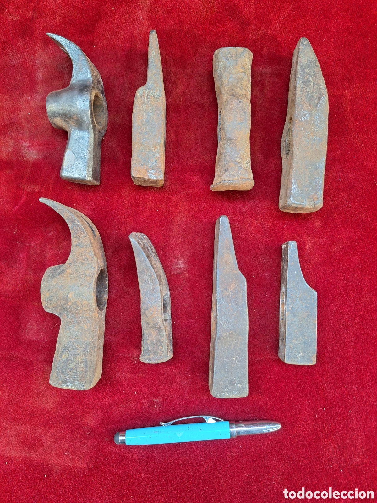Antig&uuml;edades: Gran lote de varios tipos de martillos antiguos. Forja y hierro fundido!