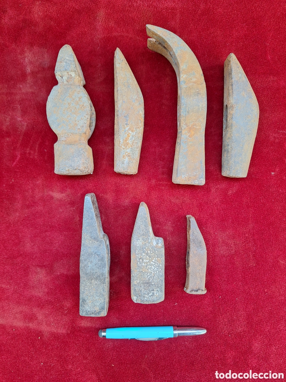 Antig&uuml;edades: Gran lote de varios tipos de martillos antiguos. Forja y hierro fundido!