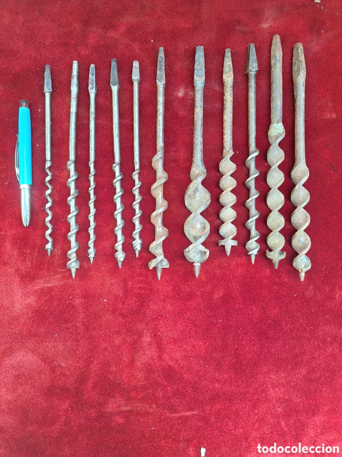 Antig&uuml;edades: Gran lote de +10 antiguas brocas para berbiqui!