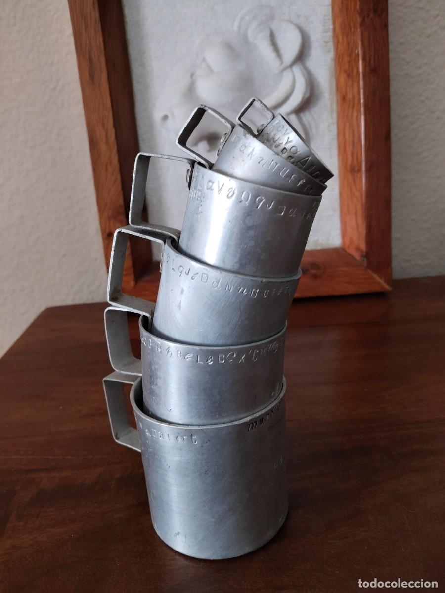 Antig&uuml;edades: 6 antiguos cacillos de medida de volumen resellados. Portugal. Ver.