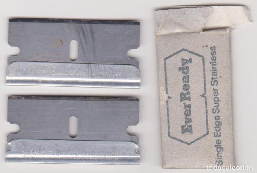 Antig&uuml;edades: EVER READY - SINGLE EDGE SUPER STAINLESS - DOS CON SU FUNDA Y DOS SIN FUNDA &ndash; GREAT BRITAIN