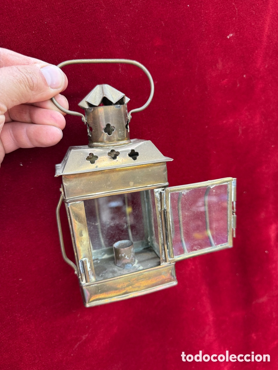 Antig&uuml;edades: Peque&ntilde;o farrol de mano,de barco!De vela!Laton!