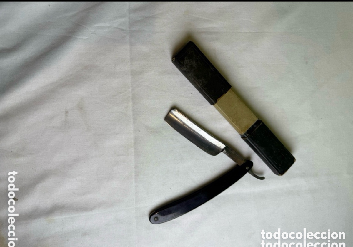 Antig&uuml;edades: ANTIGUA NAVAJA AFEITAR GUILLERMO HOPPE SOLINGEN 14