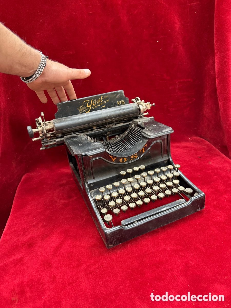 Antig&uuml;edades: Preciosa maquina de escribir Yost,Bridgeport USA