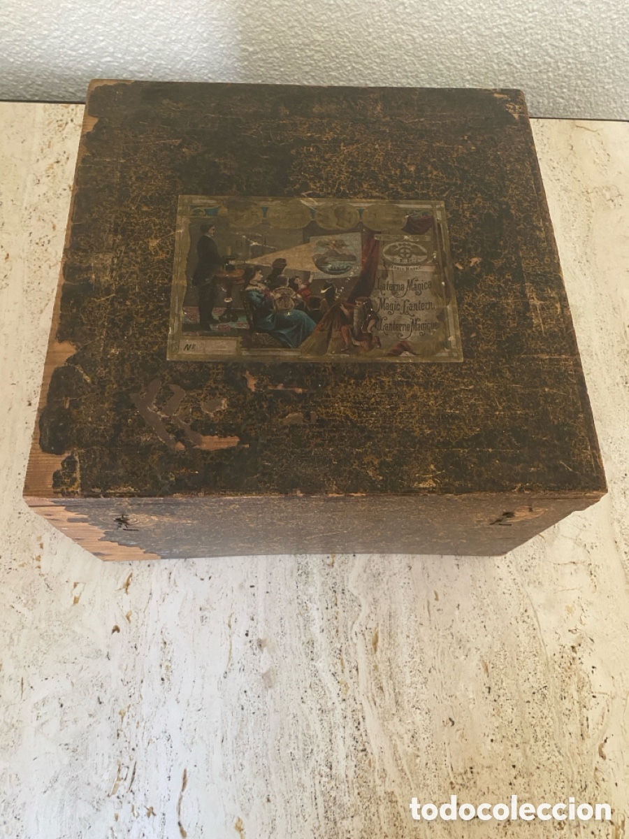 Antig&uuml;edades: Linterna en caja original y 8 cristales - Foto 12