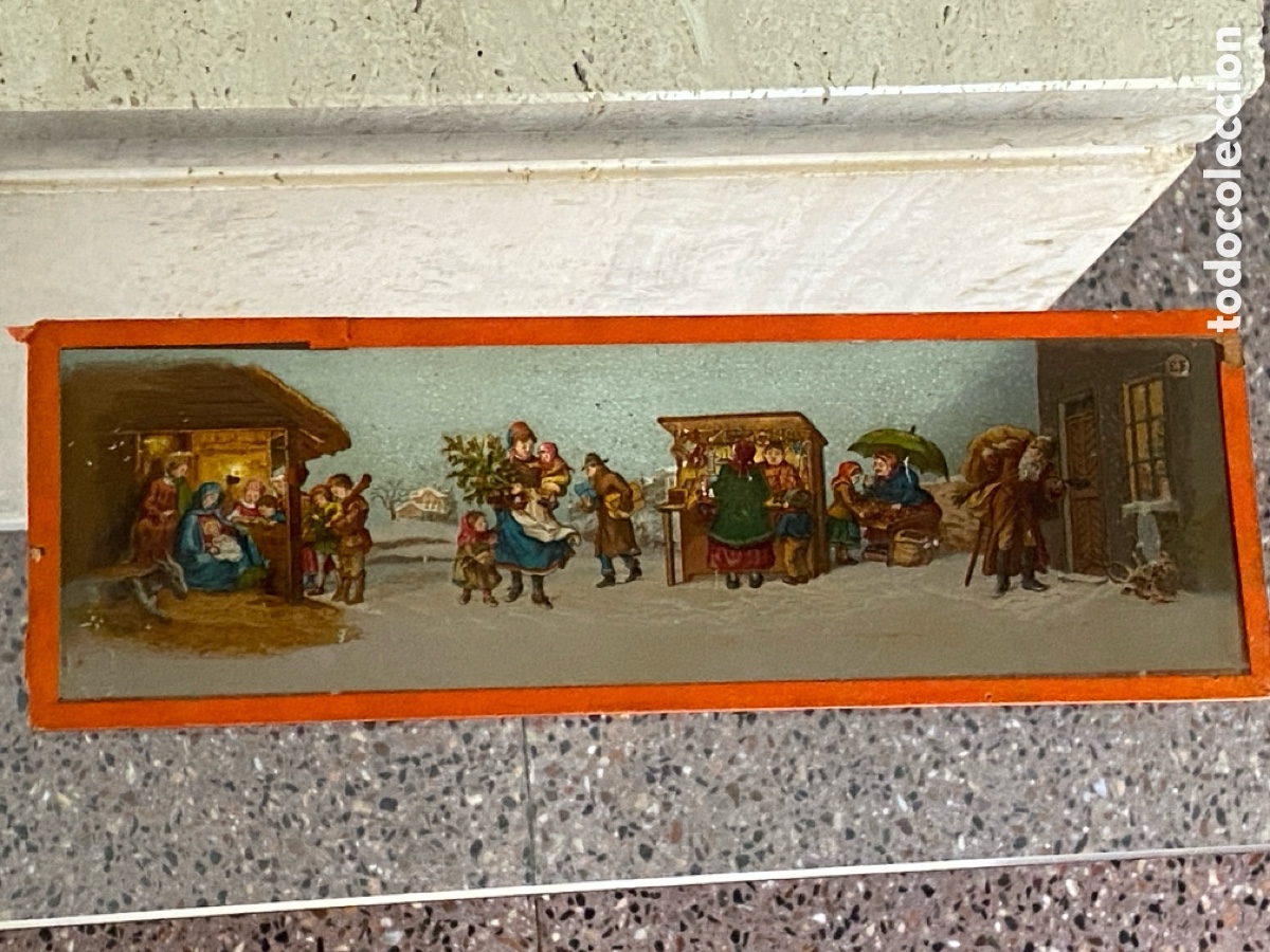 Antig&uuml;edades: Linterna en caja original y 8 cristales - Foto 13