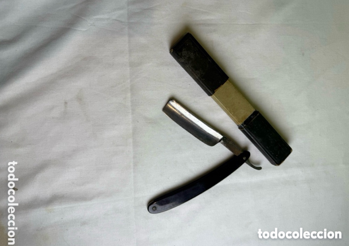 Antig&uuml;edades: ANTIGUA NAVAJA AFEITAR GUILLERMO HOPPE SOLINGEN 14.