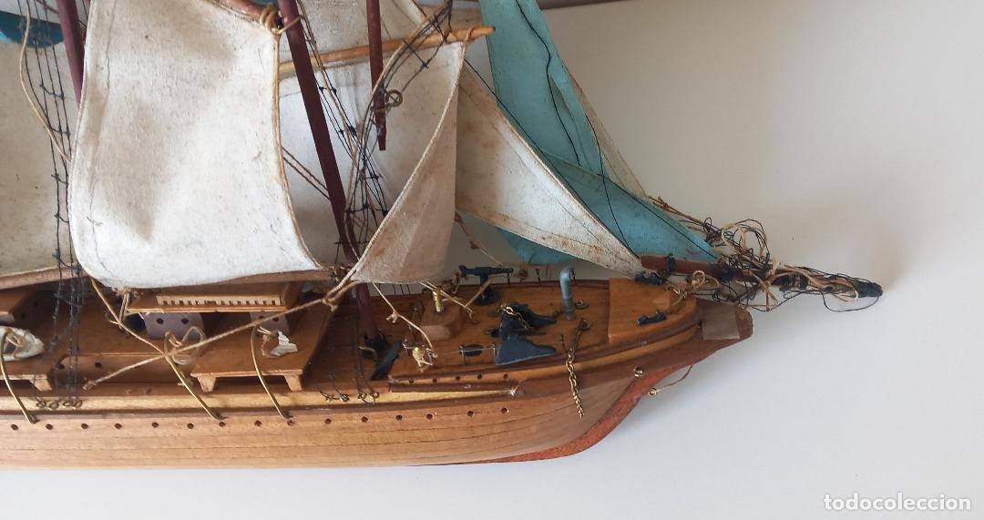 Antig&uuml;edades: MAQUETA DE BARCO DE MADERA PARA RESTAURAR. - Foto 5