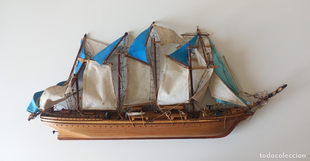 Antig&uuml;edades: MAQUETA DE BARCO DE MADERA PARA RESTAURAR. - Foto 8