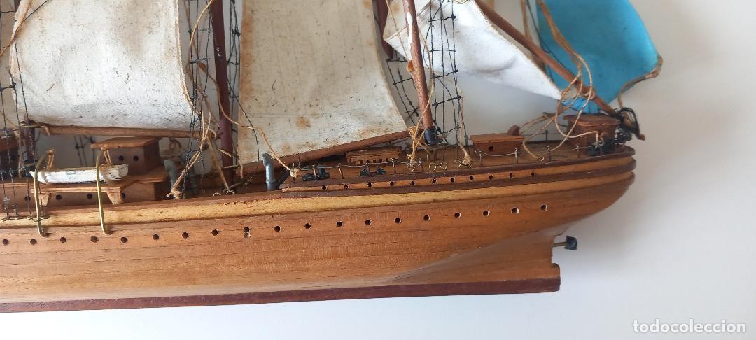 Antig&uuml;edades: MAQUETA DE BARCO DE MADERA PARA RESTAURAR. - Foto 9