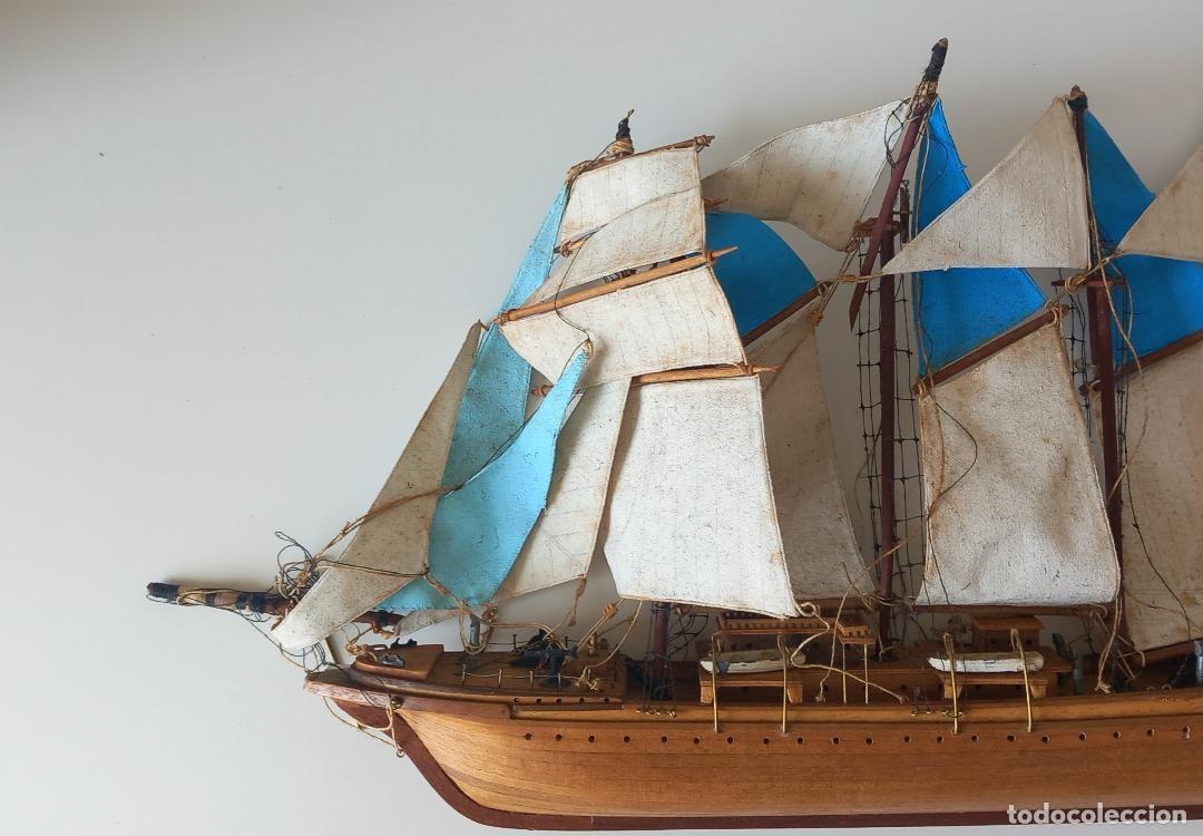 Antig&uuml;edades: MAQUETA DE BARCO DE MADERA PARA RESTAURAR. - Foto 12