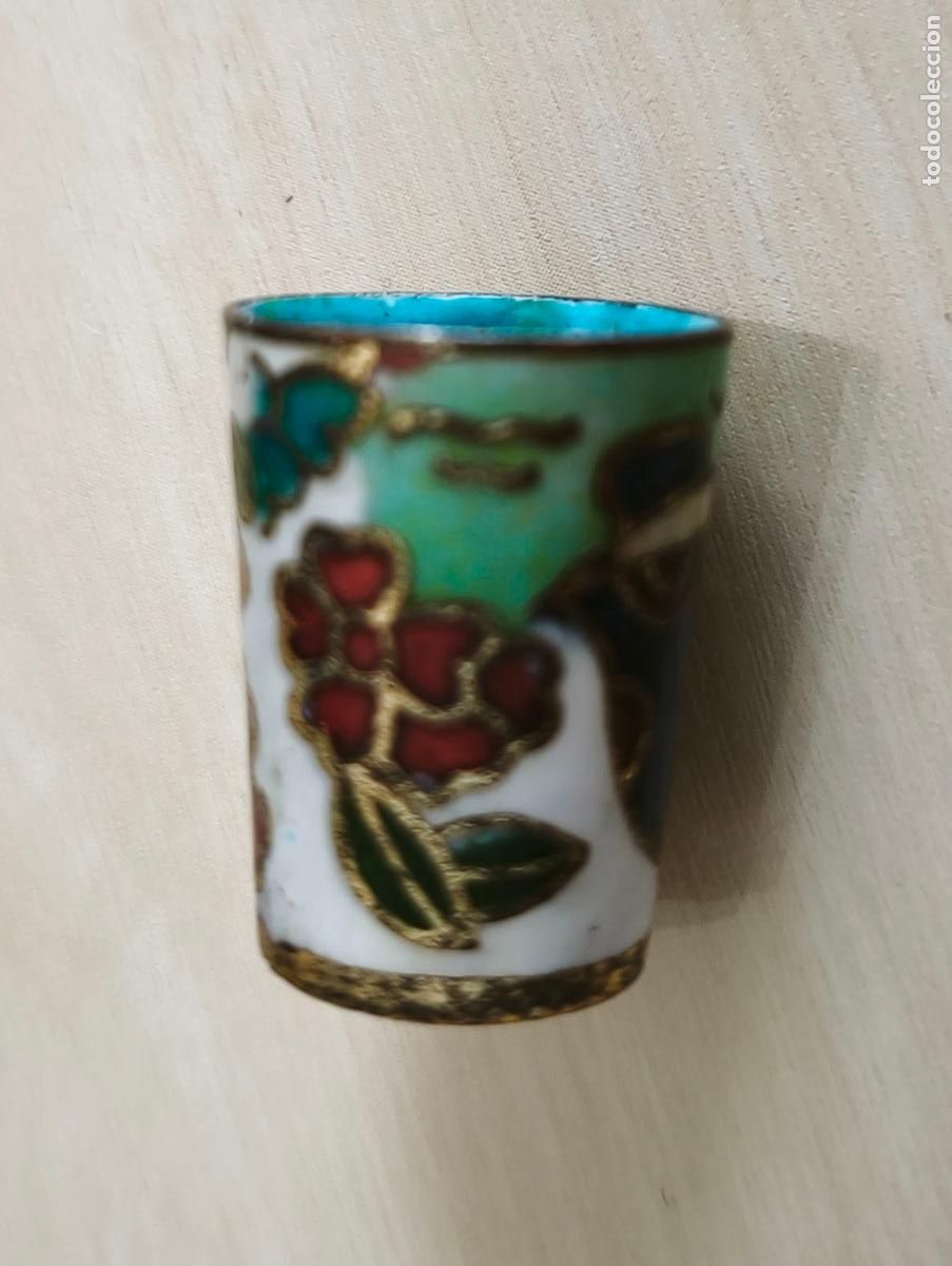 Antig&uuml;edades: Antiguo dedal esmaltado - Foto 2