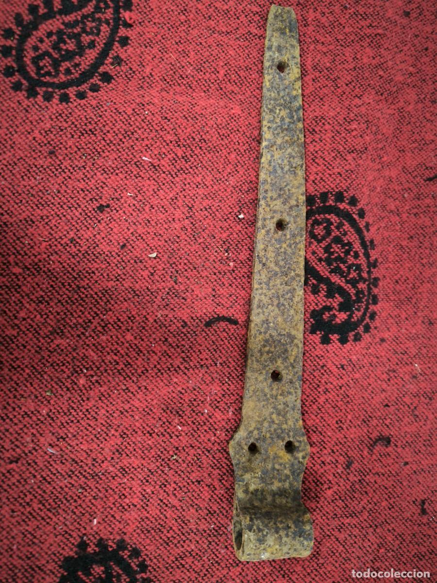 Antiguidades: Antigua Bisagra De Hierro Forjado 32 Cm &ndash; Herraje Original Principios Siglo XX