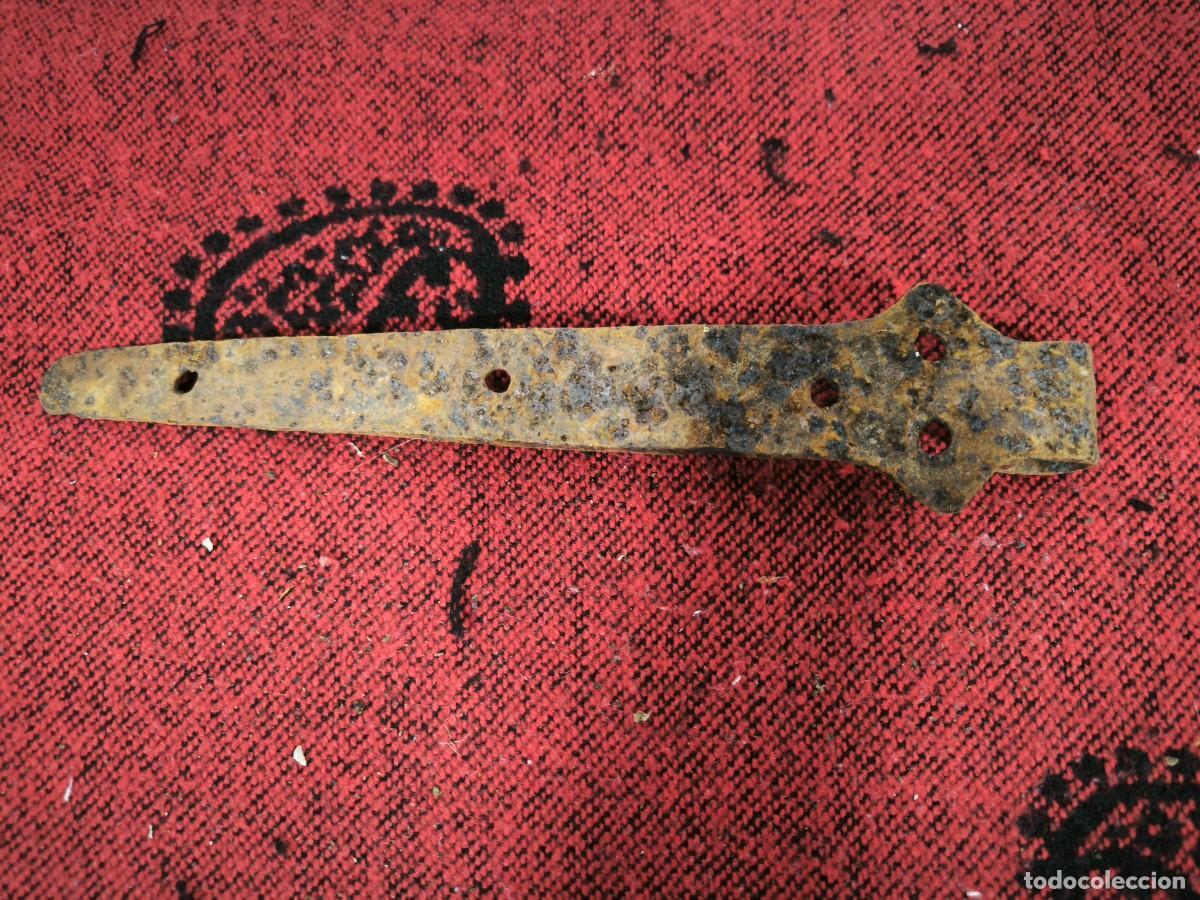 Antiguidades: Bisagra Antigua Hierro Forjado 25 Cm &ndash; Herraje Rural Tradicional Principios Siglo XX