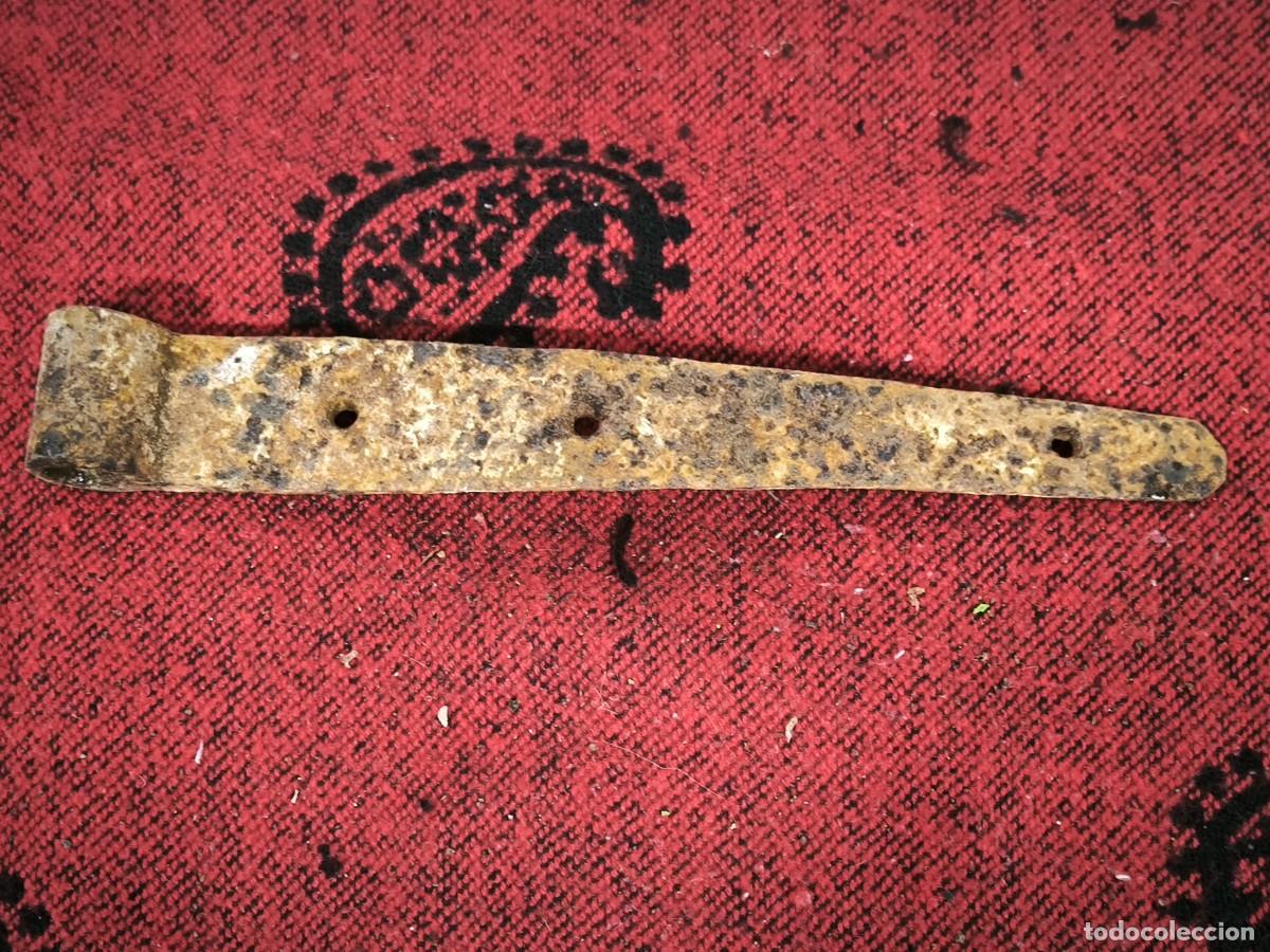 Antiguidades: Bisagra Antigua Hierro Forjado 26 Cm &ndash; Herraje Rural Tradicional Principios Siglo XX