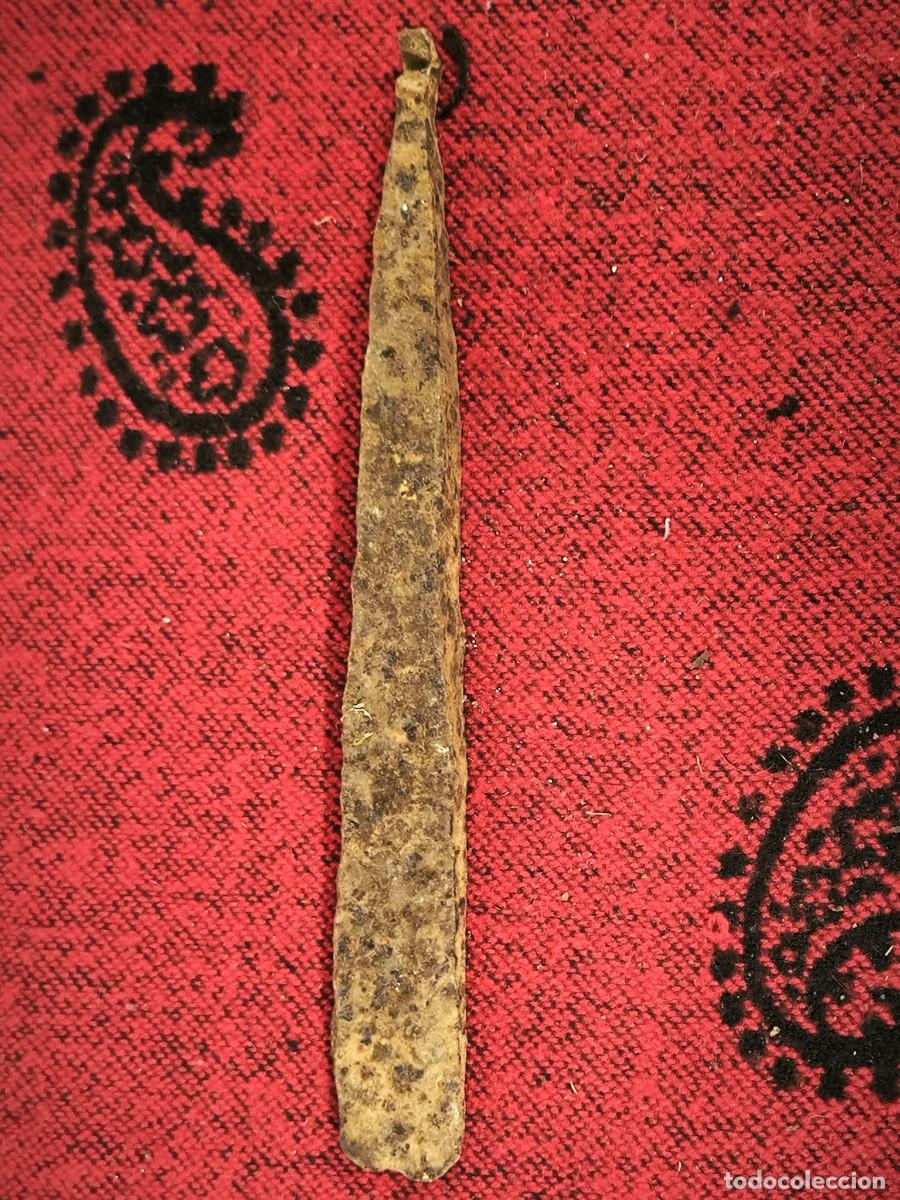 Antig&uuml;edades: Herramienta Antigua De Hierro Macizo 25 Cm &ndash; Pieza Industrial Principios Siglo XX