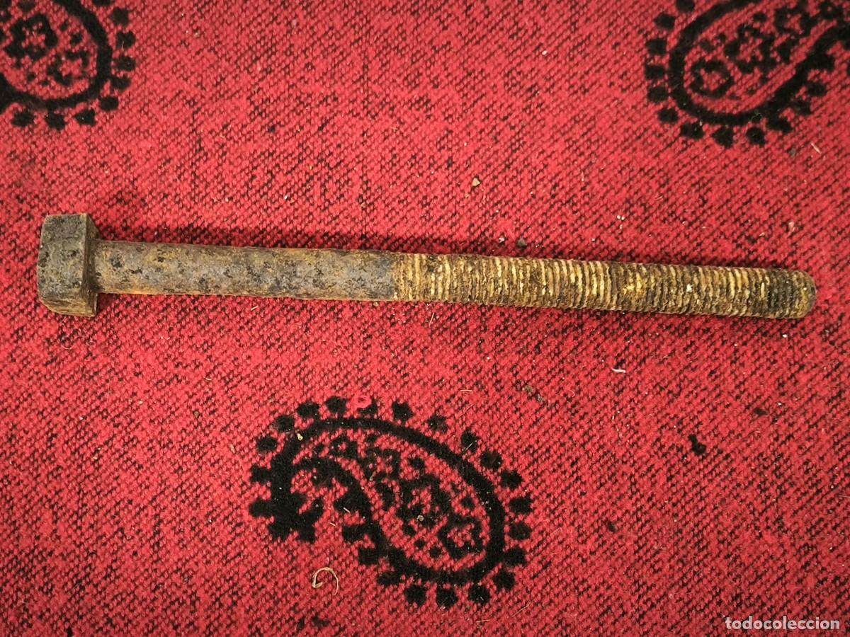 Oggetti Antichi: Tornillo Antiguo De Hierro 25 Cm &ndash; Pieza Industrial Rosca Manual Vintage