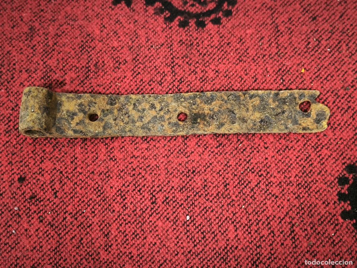 Oggetti Antichi: Antigua Bisagra De Hierro Forjado 19 Cm &ndash; Herraje R&uacute;stico Tradicional - Principios S. XX