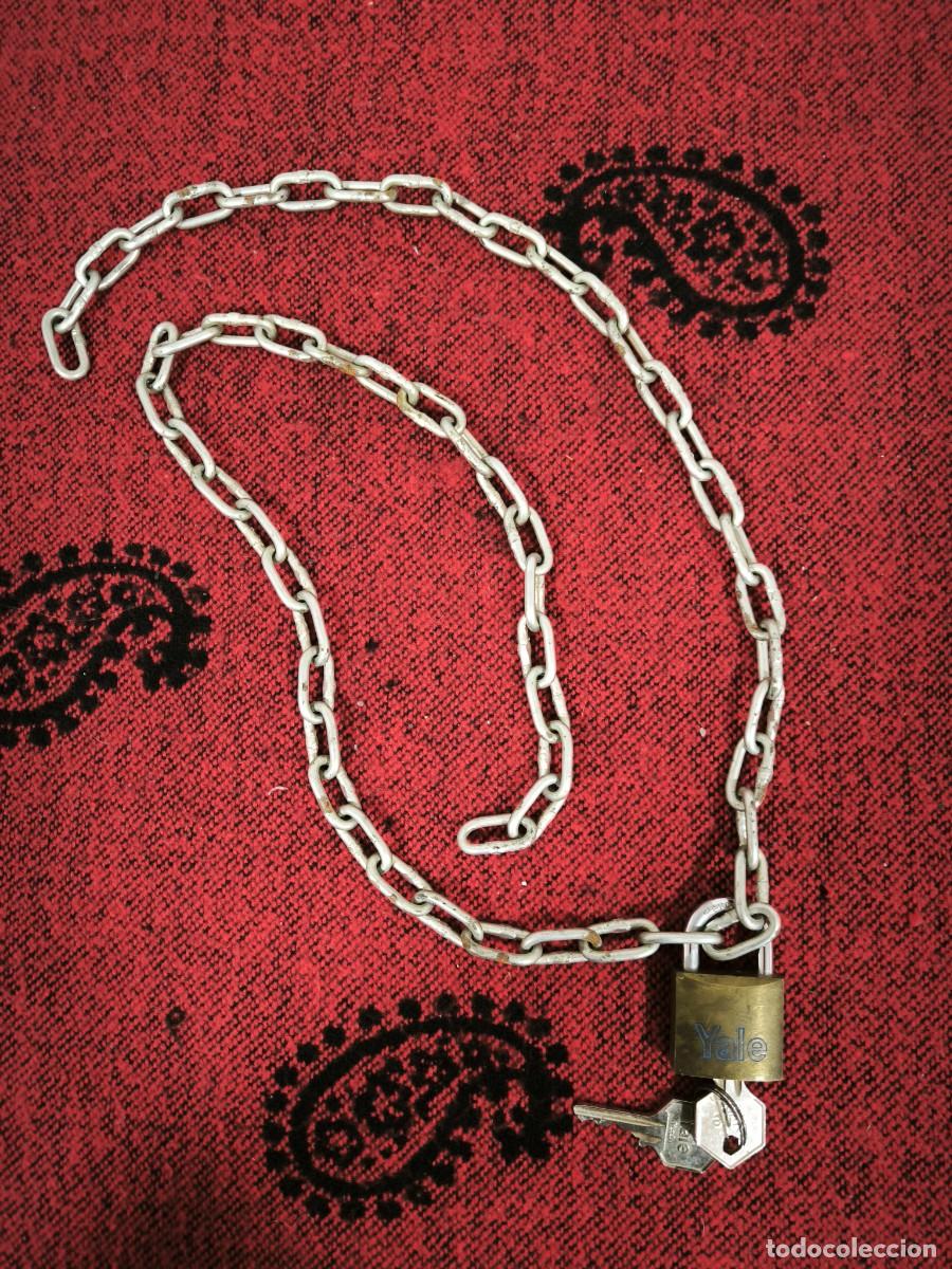 Antig&uuml;edades: Candado Yale Con Cadena Met&aacute;lica &ndash; Sistema De Seguridad Cl&aacute;sico Con Llave