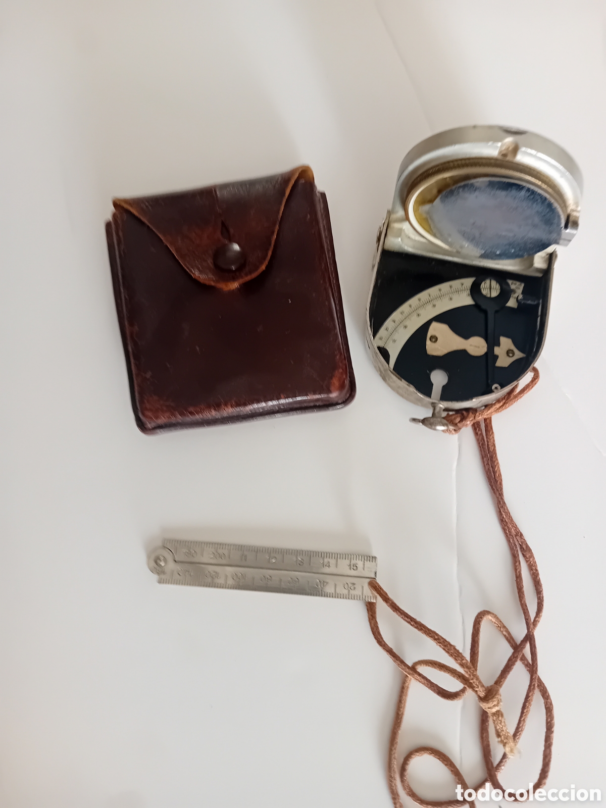 Antiques: Antigua br&uacute;jula B&eacute;zard - Kompass con funda