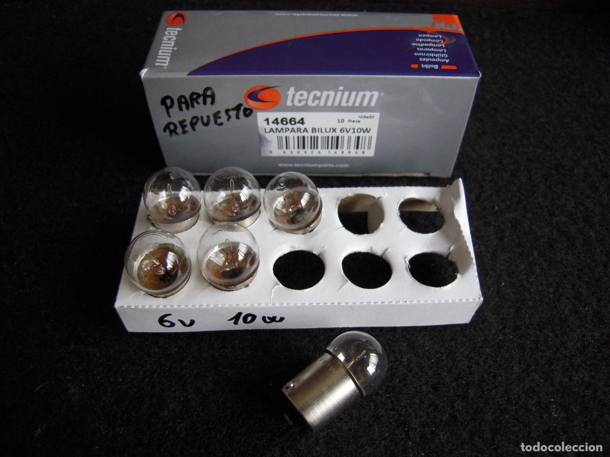Antig&uuml;edades: Lote de 6 bombillas bayoneta 6v 10w Para Moviolas de Cine, Cinemax etc