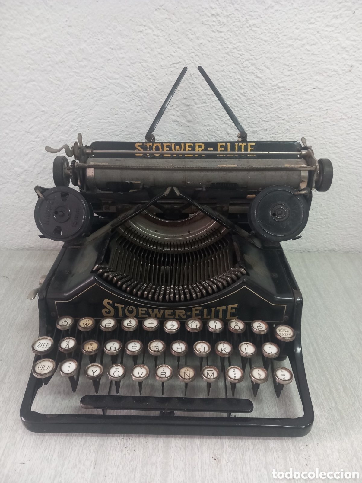 Antig&uuml;edades: ANTIGUA MAQUINA DE ESCRIBIR STOEWER ELITE GRAN ESTADO Y ORIGINAL A&Ntilde;OS 10