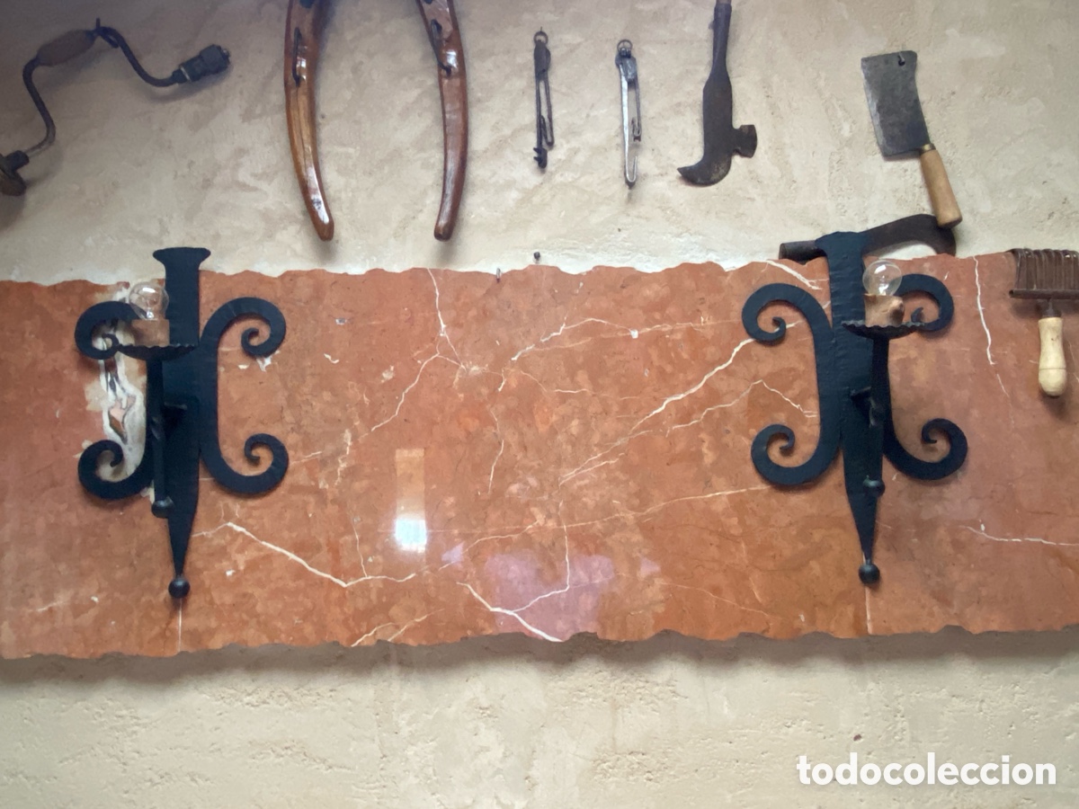 Antig&uuml;edades: Dos Apliques de forja para iluminaci&oacute;n - Foto 8