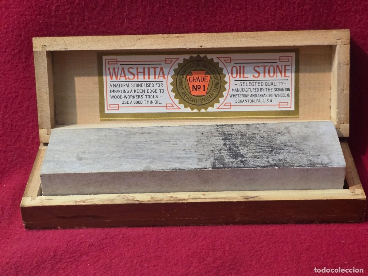 Antig&uuml;edades: Piedra para afilar. WASHITA OIL STONE. GRADE 1